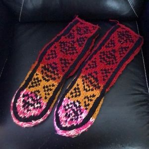 Vintage Aztec Baja Mexican Slipper Boots size L